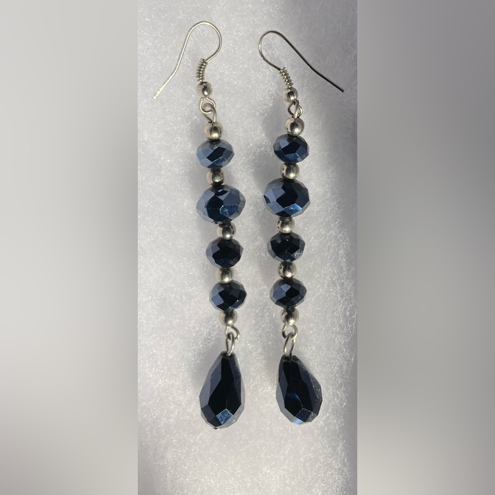 Crystal Earrings 3.25”long